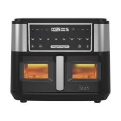 Izzy IZ-8225 Φριτέζα Αέρος (224915) με Διπλό Αποσπώμενο Κάδο 10lt Ασημί